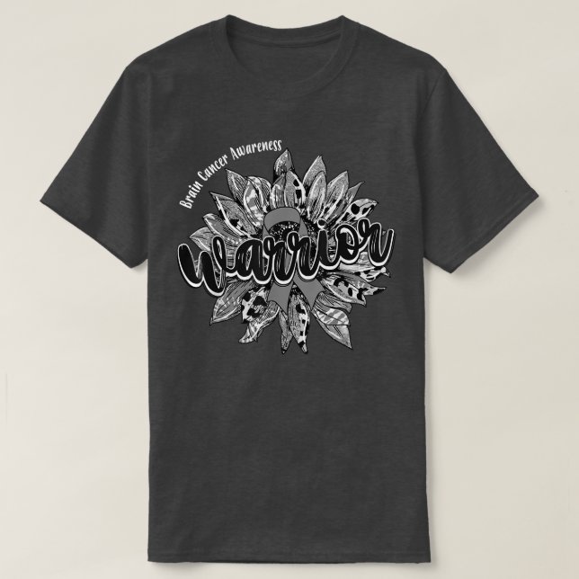 Camiseta Leopard Sunflower Warrior Conciencia sobre el cánc (Diseño del anverso)