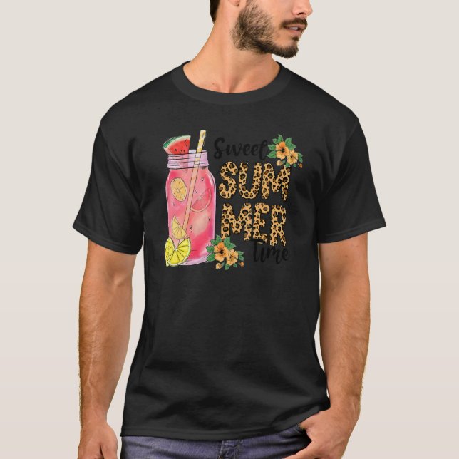 Camiseta Leopard Sweet Summer Time I Love Summer Beach Vac (Anverso)