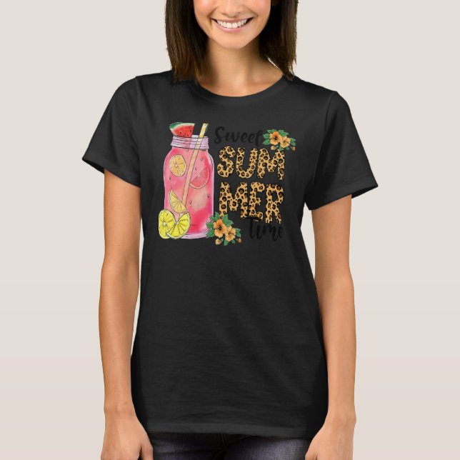 Camiseta Leopard Sweet Summer Time I Love Summer Beach Vac (Anverso)