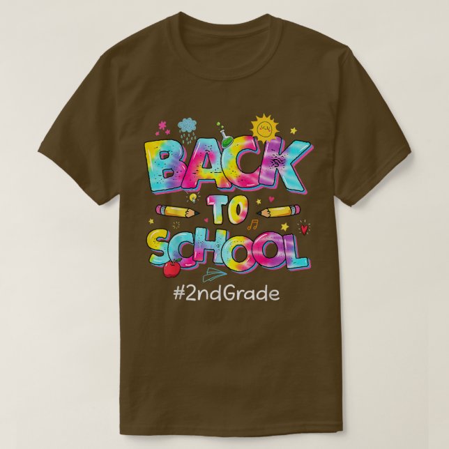 Camiseta Leopard Tie Dye 2nd Grade Teacher Student Back To  (Diseño del anverso)