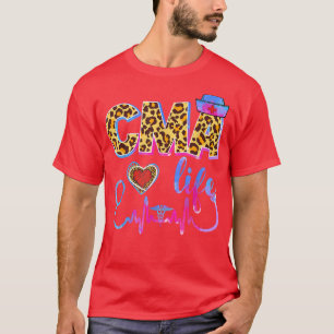 Camiseta Leopard Tie Dye CMA Life Stethoscope Leopard Nurs