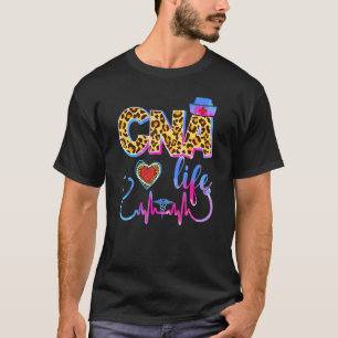 Camiseta Leopard Tie Dye Cna Life Stethoscope Leopard Nurs