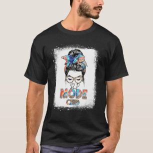 Camiseta Leopard Tie Dye Messy Bun Slp Mode Off Duty Summer
