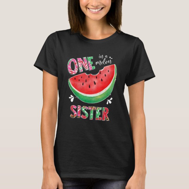 Camiseta Leopard Tie Dye One In A Melon Sister Watermelon D (Anverso)