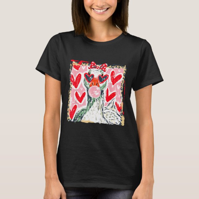 Camiseta Leopard Valentine's Day Goose Cute Animal Couple M (Anverso)
