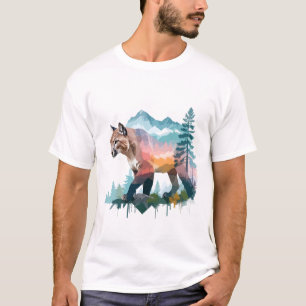 Camiseta Leopard Vector Arte Animal Majestic Naturaleza Vid