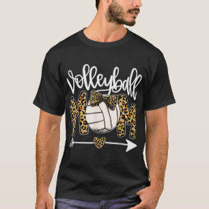 Camiseta Leopard Volleyball Mom Fun Ball