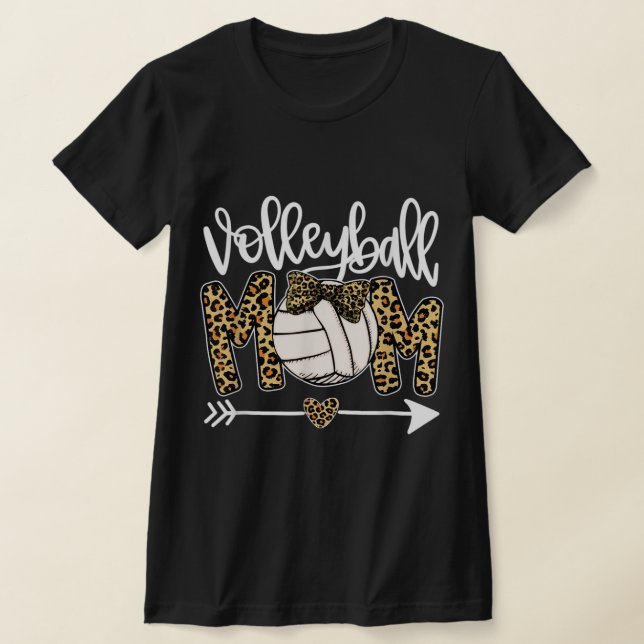 Camiseta Leopard Volleyball Mom Fun Ball (Distribución)