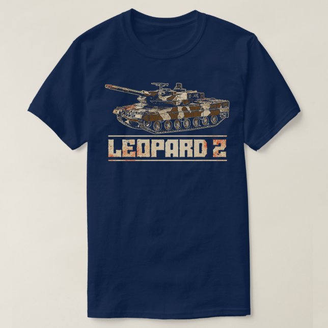 Camiseta Leopardo alemán 2 Tanque 1 (Diseño del anverso)