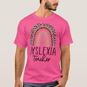 Camiseta Leopardo Arcoiris Dislexia Terapia Terapia Dyslexi