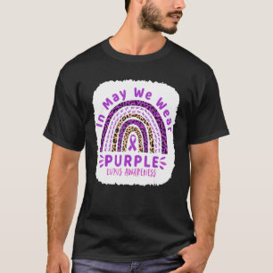 Camiseta Leopardo Arcoiris En Mayo Usamos Lupus Awaren Púrp