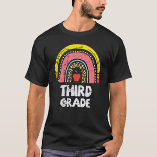 Camiseta Leopardo Arcoiris Tercer Grado Primer Día De La Es