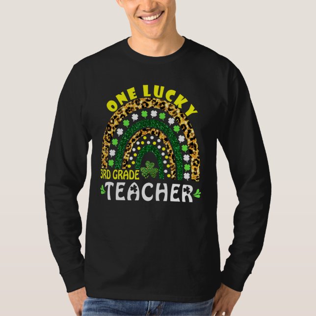Camiseta Leopardo arcoiris Un afortunado profesor de tercer (Anverso)
