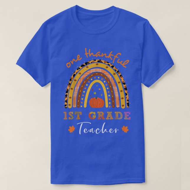 Camiseta Leopardo arcoiris un profesor de primer grado agra (Diseño del anverso)