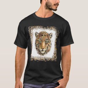 Camiseta Leopardo Cheetah Jaguar Head Watercolor Animal