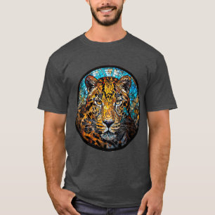 Camiseta Leopardo con tonos cálidos y fríos