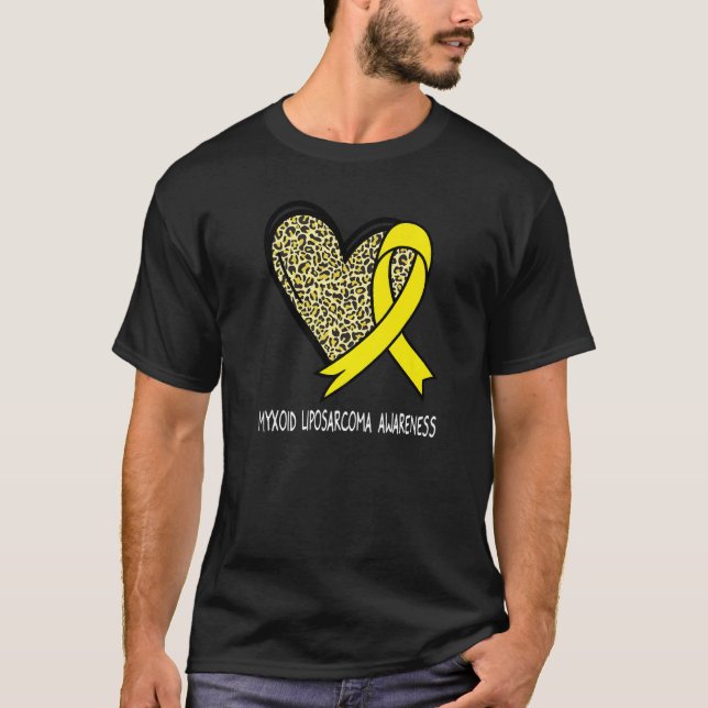 Camiseta Leopardo Corazón Mixoide Liposarcoma Conciencia Am (Anverso)