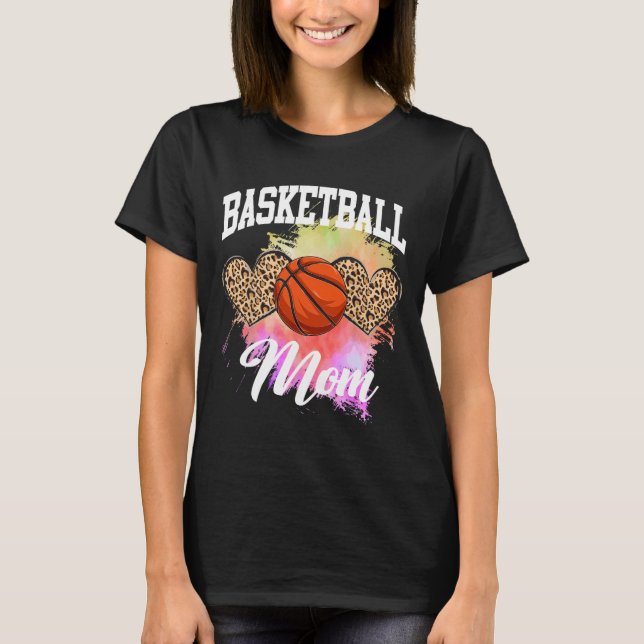 Camiseta Leopardo de baloncesto Corazón atado Mamáes de la  (Anverso)