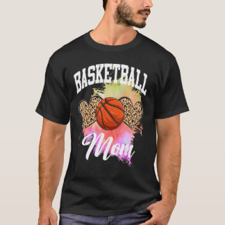 Camiseta Leopardo de baloncesto Corazón atado Mamáes de la 