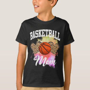 Camiseta Leopardo de baloncesto Corazón atado Mamáes de la