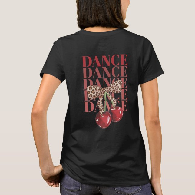 Camiseta Leopardo de Cerezas Rojas Baila Baila Baila Esloga (Reverso)
