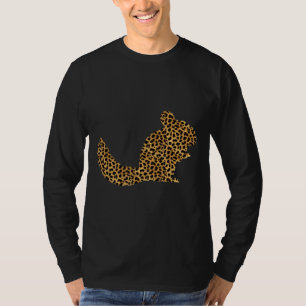 Camiseta Leopardo de Chinchilla imprime a las mujeres amant