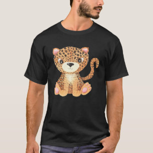 Camiseta Leopardo de color de agua dulce, mujeres, niños