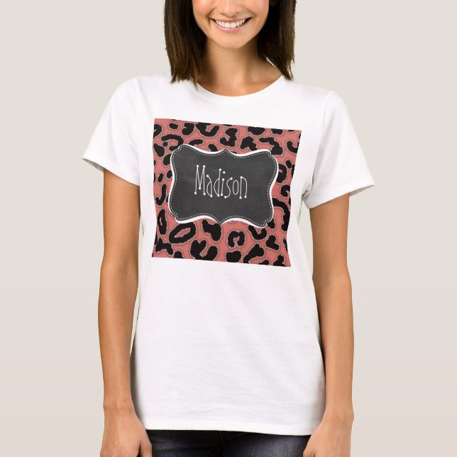 Camiseta Leopardo de color salmón oscuro; Pizarra (Anverso)