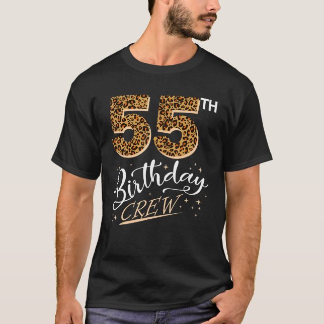 Camiseta Leopardo de cumpleaños de 55 años de edad Imprimir (Anverso)