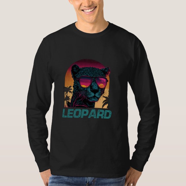 Camiseta Leopardo de gafas de sol de Guay Retro (Anverso)