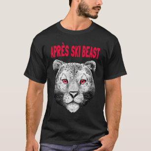 Camiseta Leopardo de la nieve de estilo rojo Apres