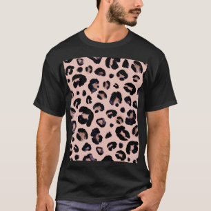 Camiseta Leopardo de la nieve, textura dibujada a mano.