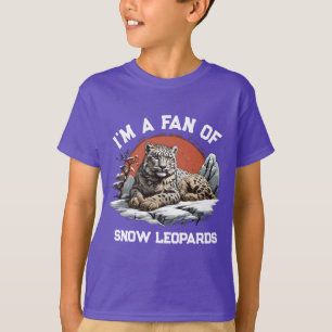 Camiseta Leopardo de la nieve tirado en el acantilado