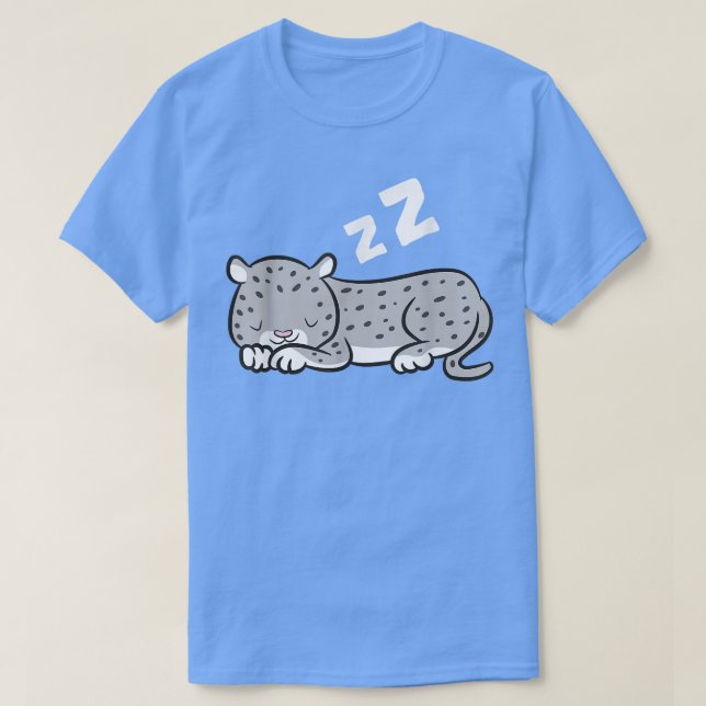 Camiseta Leopardo de las nieves dormido cute de la nieve le (Diseño del anverso)