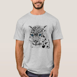 Camiseta Leopardo de las nieves masculinas