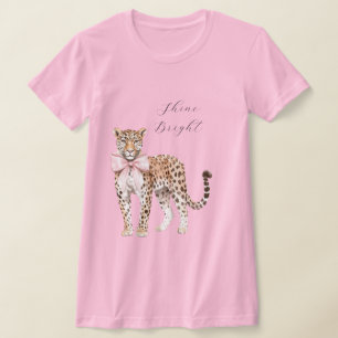 Camiseta Leopardo de las vacas rosadas de moda