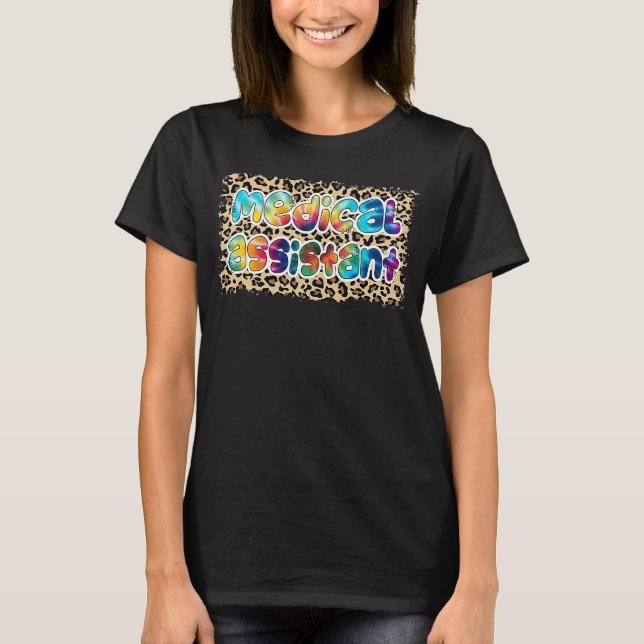 Camiseta Leopardo de los tintes de la vida de un asistente  (Anverso)