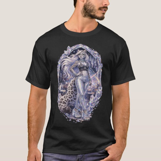 Camiseta Leopardo de Nieve Cyrstal Punk (Anverso)