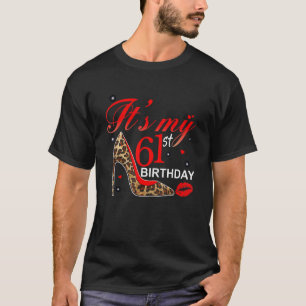 Camiseta Leopardo de tacones altos de 61 años es mi cumplea