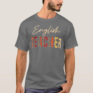 Camiseta Leopardo del Teacher inglés Cae Amantes del Otoño 