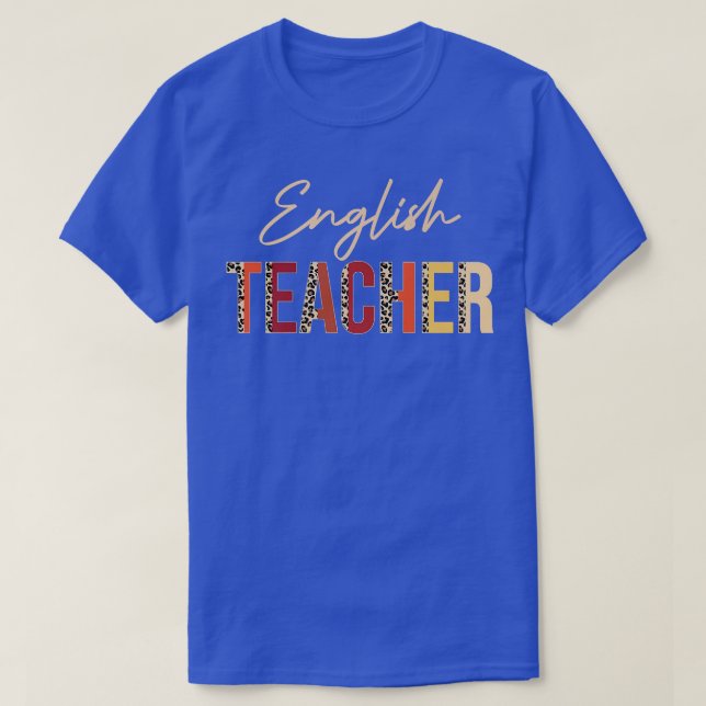 Camiseta Leopardo del Teacher inglés Cae Amantes del Otoño  (Diseño del anverso)