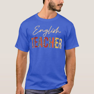 Camiseta Leopardo del Teacher inglés Cae Amantes del Otoño 