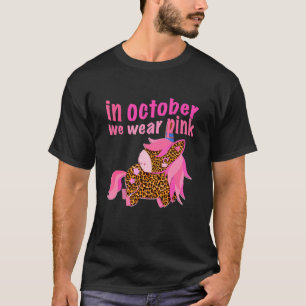 Camiseta Leopardo en octubre usamos mariposa rosa de unicor