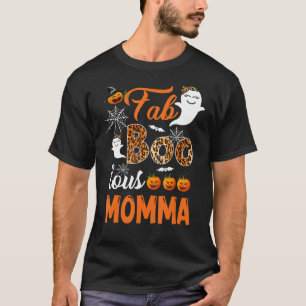 Camiseta Leopardo Fab Boo Lous Momma Spooky Halloween Costu