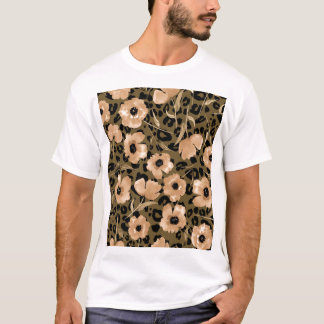 Camiseta Leopardo floral acuarela: patrón infinito