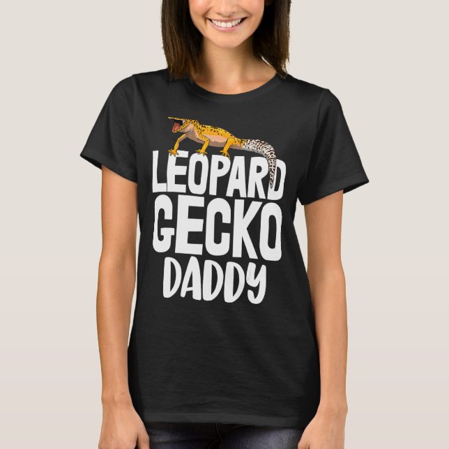 Camiseta Leopardo Gecko Daddy Funny Gecko Reptiles (Anverso)