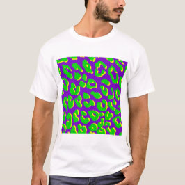 Camiseta Leopardo Imprimir verde morado amarillo