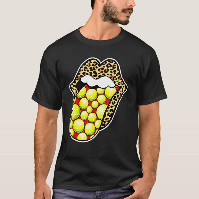 Camiseta Leopardo levanta la lengua de tenis (Anverso)