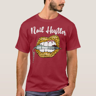 Camiseta Leopardo Lips con Nail Technician Drill Guay