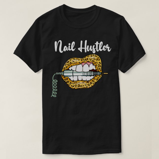 Camiseta Leopardo Lips con uña Guay de un técnico de uñas (Diseño del anverso)
